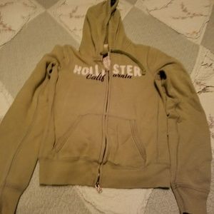 Green Hollister zip up